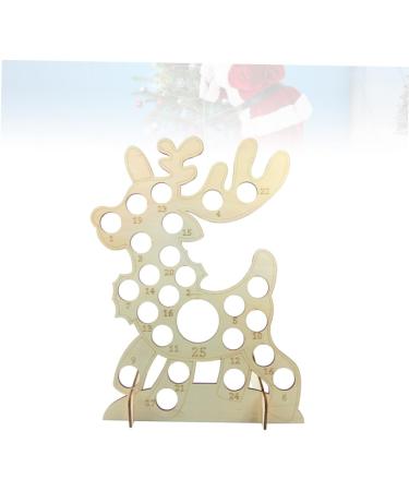 OFFSCH 1pc Xmas Advent Calendar Christmas DIY Advent Calendar Holiday Xmas Chocolate Rack Ornaments Wooden - Buy Online on GoSupps.com