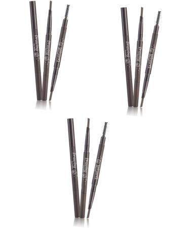 POPETPOP 3pcs 2 1 Waterproof Eyebrow Pen Coffee Eyebrow Pencil Eyebrow Pencil Brush Eyebrow Brush Refill 1 count (Pack of 1) As Shownx3pcs - Buy Online on GoSupps.com