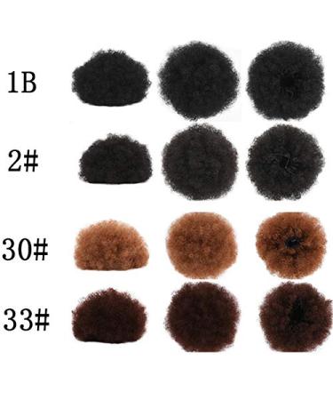 6 Inch Short Afro Puff Synthetic Bun Hairpiece - Kinky Curly Drawstring Ponytail Extensions for Women - #33 (2 PCS) - Buy Online on GoSupps.com