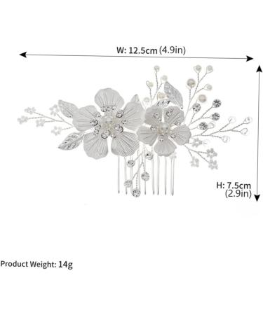 Didiseaon 1pc Comb Bridal Hairband Crystal Hair Decor Bridal Hair Clip Pearl Hair Barrettes Rhinestone Barrettes Beautiful Hairband Wedding Hair Clip Bride Decorate Manual Alloy - Buy Online on GoSupps.com