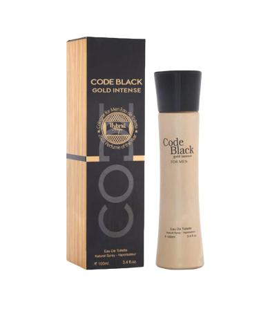 Hybrid & Company Black Code Intense Gold Cologne for Men Eau De Toilette Natural Spray Masculine Scent 3.4 Fl Oz BLACK CODE INTENSE GOLD 3.4 Fl Oz (Pack of 1)