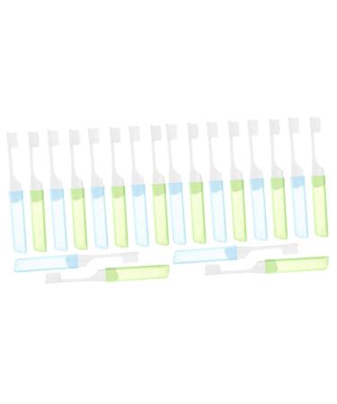 Gatuida 20 pcs portable toothbrush cleaning brush foldable toothbrush set travel pp