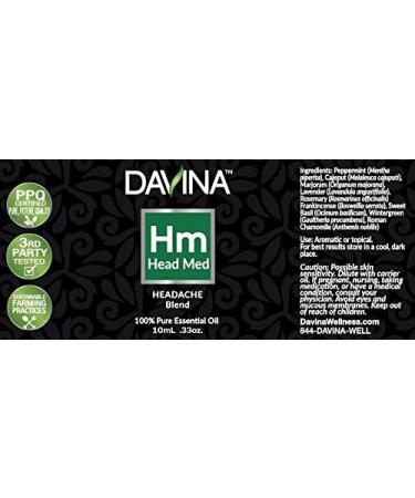 Head Med Essential Oil Roll-on 10ml by Davina - Ready to Go ! - Buy Online on GoSupps.com