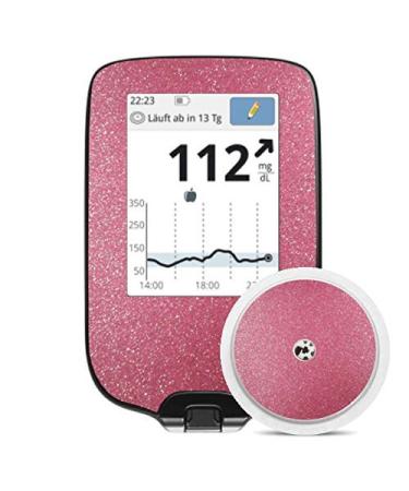Freestyle Libre meter sticker glitter edition (pink glitter)