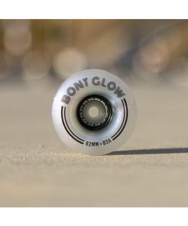 Bont Glow Light Up LED Quad Roller Skate Wheels 62x35mm 83A - Angelic Aqua (Pack of 4) - Buy Online on GoSupps.com