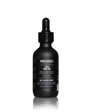 Brickell Men's Argan Oil for Hair Natural and Organic Hair Oil For Men Lightweight Hair Treatment 2 Ounce Scented