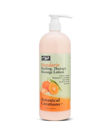 PRONAIL - Healing Therapy Massage Lotion - Professional Pedicure Body and Hot Oil Manicure Infused with Natural Oils Vitamins Panthenol and Amino Acids (Mandarin 32 Oz)
