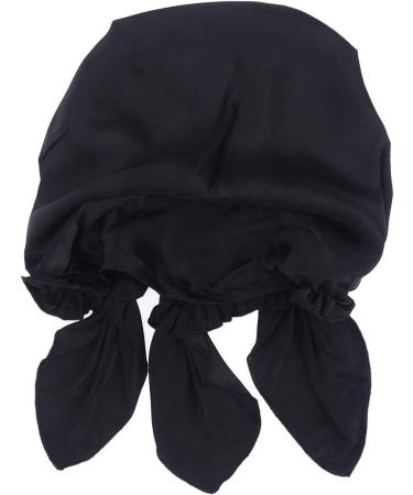 Frcolor Mulberry silk sleeping cap long hair bonnet night hair bonnet hat for women girls(Black) - Buy Online on GoSupps.com