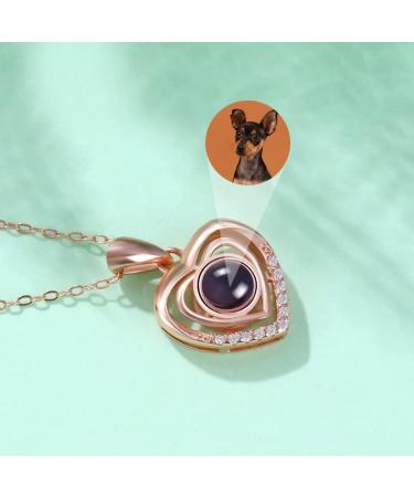 Personalized Photo Projection Jewelry - Heart Pet Memorial Gifts for Women & Girls | Unique Remembrance Gifts - Buy Online on GoSupps.com