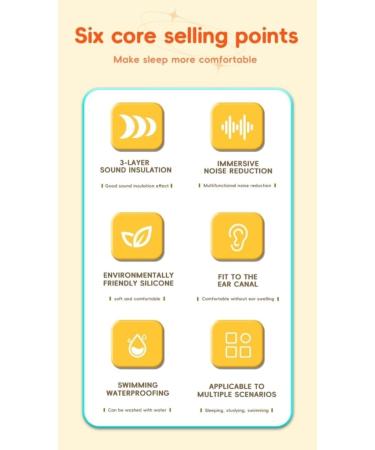 Buy Best Noise Cancelling Silicone Ear Plugs | Reusable Soft Ear Protectors for Sleep & Sound Blocking - Buy Online on GoSupps.com