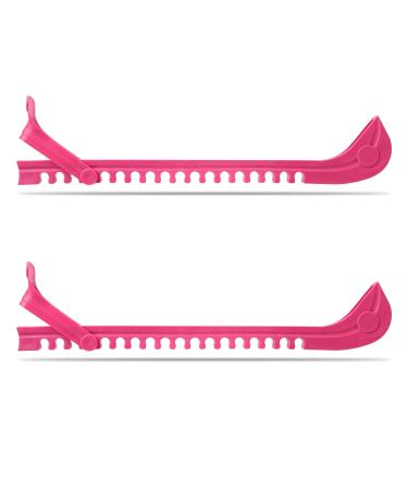 NQUEPN adjustable ice skating protection slipproof ice skating ski protection with shot buckle hockey skills Kufsenschoner figure skating accessories for men (pink)
