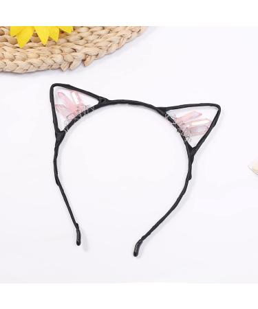 Bubbmi Crystal Cat Ear Hair Hoop Headband - Pink Hair Accessories for Women and Girls - Buy Online on GoSupps.com