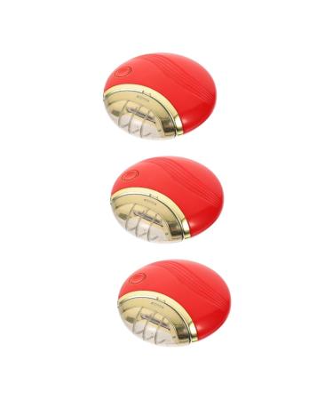 Healeved 3 Sets Electric Manicure Cuticle Home Decor Pedicure Clippers Fingernail Nail File Nail Art Kit para U as Pedicure Kit Manicure Kit Nail Clippers Abs Red Aldult