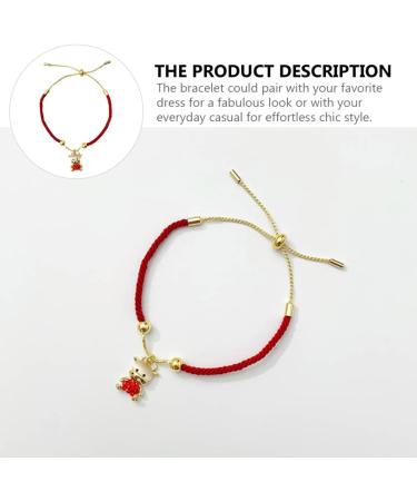 ABOOFAN 3 Pcs Zodiac Ox Bracelet Chinese Zodiac Bracelet Charms Bracelets Feng Shui Natal Year Chinese Zodiac Figurines Chinese Bracelet Ox Year Bracelet Alloy Adjustable Decorations - Buy Online on GoSupps.com
