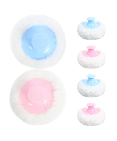 Kisangel Houppettes Douces pour B b 6 Pcs Applicateur Poudre Visage en Peluche Ensemble Portable pour Soin Peau Sensible et B b Maison et Voyage