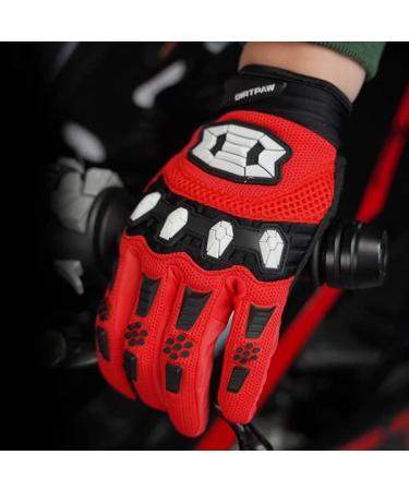Seibertron Dirtpaw Touch Screen Gloves for Kids & Adults - BMX MX MTB Cycling Gloves - Red Racing Gloves for Motocross & ATV - Buy Online on GoSupps.com
