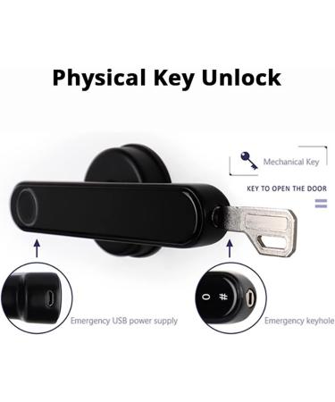 Smart Mini Handler Fingerprint Lock Intelligent Security Door Lock Encryption Smart Life App Passward Unclock (Color : Single Latch) (Single Latch) - Buy Online on GoSupps.com