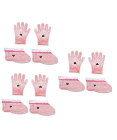 Healeved 6 Pairs Wax Gloves Hand Care Foot Care Gloves Panda Headband Wax Hand Cover Beauty Hand Wax Cover Paraffin Bath Liner Booties Paraffin Wax Foot Mask Red Cosmetic