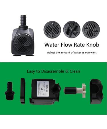 Lveal 550GPH Submersible Water Pump (2000L/hr 30W) 48 Hours Dry Burning Fountain Water Pump Ultra Quiet Pond Pump Outdoor Fountain Pump with 7.2ft Vertical Lift 6.56ft Power Cord 3 Nozzles Aquarium Pump Fish Tank Pump (30W) - Buy Online on GoSupps.com