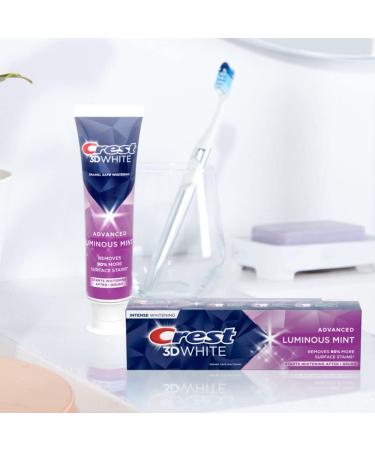 Crest 3D White Luminous Mint Toothpaste 3.7 oz - Pack of 4 | Whitening & Fresh Breath - Buy Online on GoSupps.com