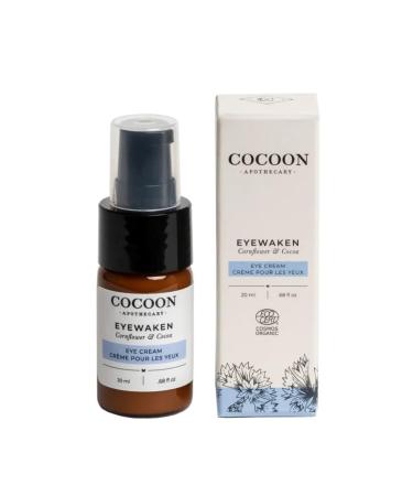 Eyewaken Eye Cream Ecocert Cosmos Organic Smooth Fine Lines Firm + Protect Cornflower Cocoa Argan Oil Grapeseed Oil Almond Oil 0.68 fl oz