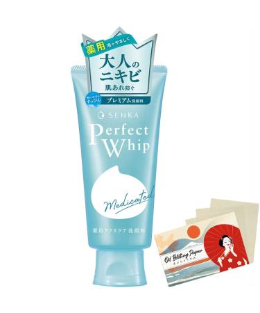 Senka Perfect Whip Acne Care Facial Wash - 120g Blotting Paper Set