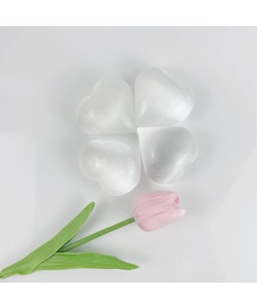 Buy 2.3 inches Hand Carved Heart-Shaped Selenite for Cleansing Decoration & Gifts | International Shipping - Buy Online on GoSupps.com