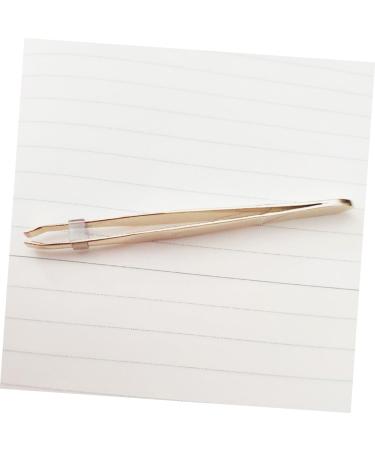 Tweezers Eyelashes Extension Clip Eyebrow Clip Flat Extend medium Golden - Buy Online on GoSupps.com