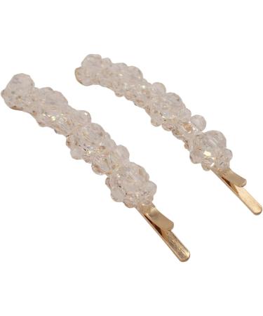 Topkids Accessories Beautiful Sparkly Beaded Hair Grips for Prom Bride or Flower Girl Womens Hair Clip Bobby Pins Kirby Grip Accessory Hair Accessory Beaded Flower Grip Clear - Buy Online on GoSupps.com
