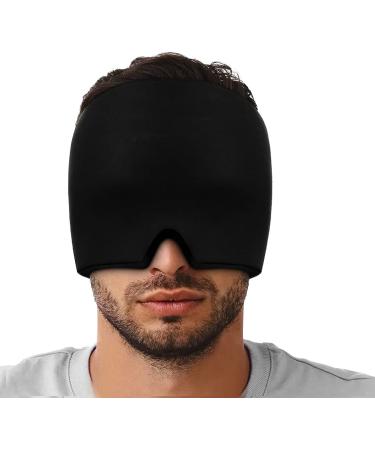 Migraine Headache Relief Ice Hat Flexible Gel Cold Compress Cap for Soothe Pain Sinus Pressure Tension Physical Calming Compressed Cooling Head Wrap for Puffy Eyes Travel Ice Pack Sleep Eye Mask