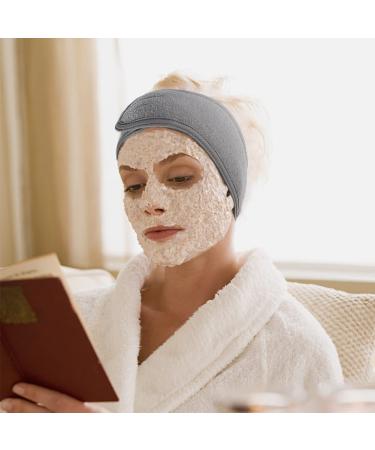 Leaflai 12-Pack Spa Facial Terry Cloth Headband for Bath, Makeup & Sport - Gray - Buy Online on GoSupps.com