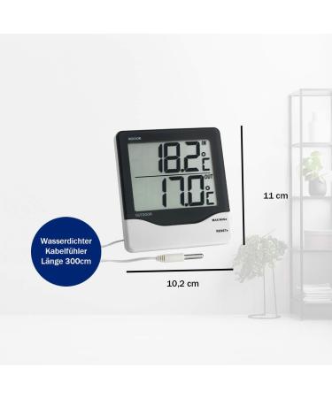 Buy TFA Dostmann Digital Thermometer - Indoor & Outdoor Large Display Maximum & Minimum Values | International Shipping Available - Buy Online on GoSupps.com
