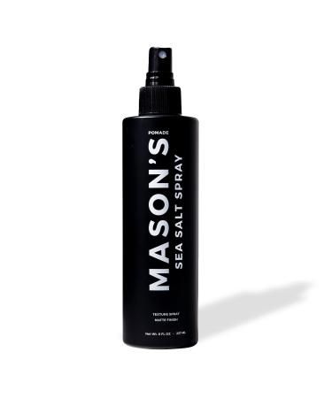 Mason's Pomade - Sea Salt Spray, Sea Salt Texturizing Hair Products For Men, Natural Hair Spray For Beach Hair Look, Volumizing Sea Salt Hair Spray, Water-Based, Matte Finish, 8 Oz