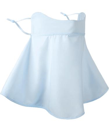 Shitage Sun Face Shield | UV Protection Facial Cover - Breathable Washable Scarf & Neckerchief for Ultimate Sun Defense (Blue) - Buy Online on GoSupps.com