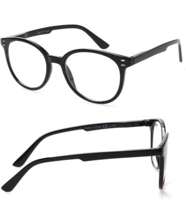 3 Pack Stylish Reading Glasses - Spring Hinge Readers for Men & Women in Black/Tortoise - 2.5x Magnification - Buy Online on GoSupps.com