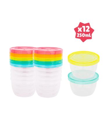 Badabulle Badabowls Storage Containers for Baby Food - Set of 12 Leak-Proof & 250ml Capacity | International Shipping Available - Buy Online on GoSupps.com