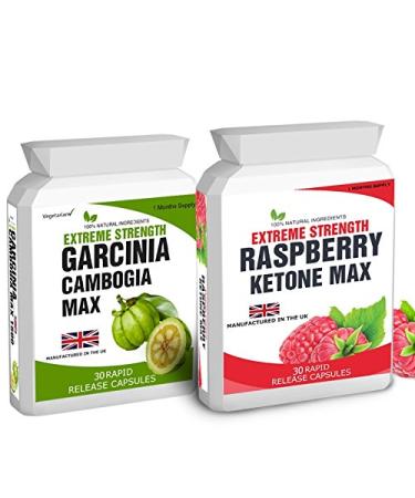 30 Raspberry K-Max 1500mg Daily Dose 30 Garcinia Cambogia Weight Management - No Fillers 1500mg Daily Dose Free Meal Plan & Dieting Tips