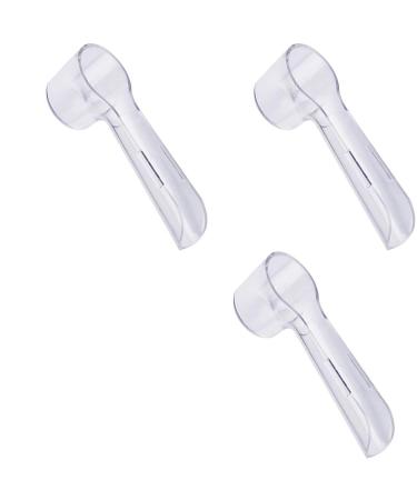 Toothbrush Cover for Electric Toothbrush Electric Toothbrush Replacement Heads Dustproof Cover Compatible for Travel Toothbrushes Brush Protection Cover for Home Transparent (3 PCS)