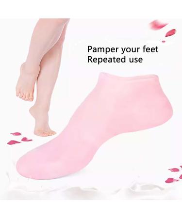 Dinghaole 1 Pair Moisturizing Exfoliating Socks - Repair Dry Cracked Heels & Soften Rough Skin - Silicone Aloe Socks for Women - Buy Online on GoSupps.com