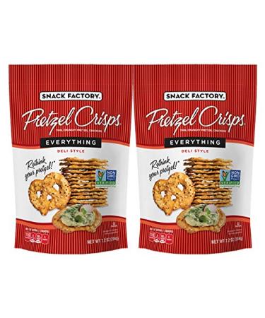 Snack Factory Everything Pretzel Crisps 7.2oz (2 pack) 7.2 Ounce (Pack of 2) - Buy Online on GoSupps.com