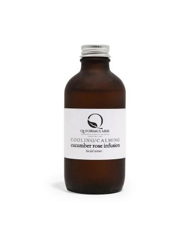 Qi Formularie Cooling Calming Cucumber Rose Balancing Infusion Facial Toner 4 oz. Glass Bottle