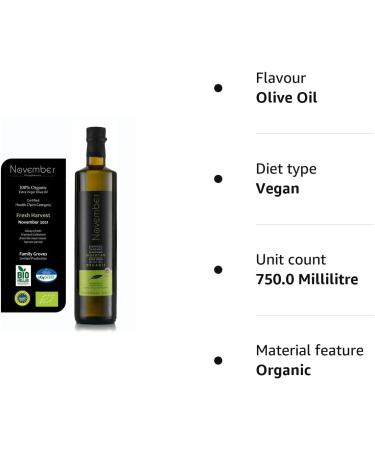 November 2022 Fresh Harvest Organic Extra Virgin Olive Oil - Premium BIO Greece - High Phenolic EVOO, Greek PGI 750ml - Buy Online on GoSupps.com