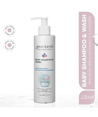 Natural Baby Shampoo & Body Wash - Tear-Free Hypoallergenic Vegan with Lavender & Oat Extract - 7.5 fl oz - Gentle Cleanser for Sensitive Skin - Buy Online on GoSupps.com