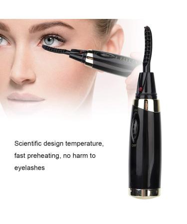 Portable Heated Eyelash Curler - Mini Electric Makeup Device for Long-Lasting Curling | Quick & Easy Black Eyelash Brush - Buy Online on GoSupps.com