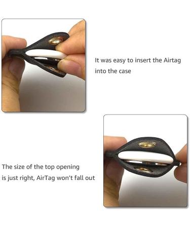 2-Pack Airtag Shell Key Rings - Black Leather Protectors for Apple Item Finder | Hidden Key Ring GPS Locator & Organizer Accessories - Buy Online on GoSupps.com