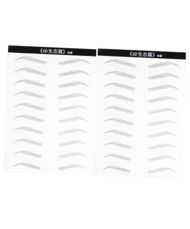 Beavorty 2 Pairs Eyebrow Stickers for Makeup Brow Tatoo 6d Brow Artificial Eyebrow Patch Makeup Tools
