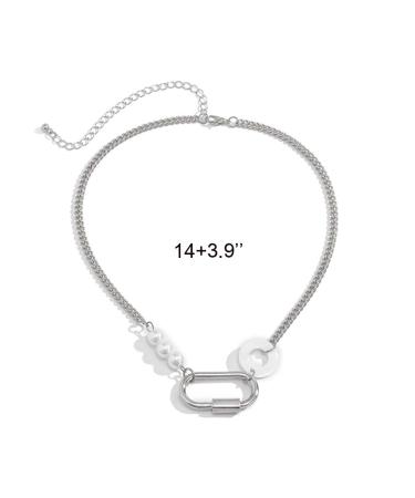 Shop Missgrace Gold Silver Pearls Multilayered Necklace - Women's Jewelry | International Shipping Available - Buy Online on GoSupps.com