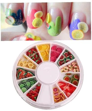 Creat Nail Art Decoration Multi-Usage Cute Fingernail Fresh Fruit Polymer Clay Fruit Sticks 12 PatternsStrong and Long-Lasting - Buy Online on GoSupps.com