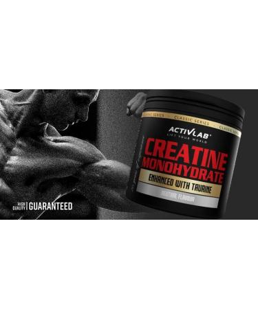 Activlab Creatine Monohydrate 300g Jar - Natural Flavor, 50 Servings, Contains Taurine - Increase Strength, 3X Lab Tested - Buy Online on GoSupps.com
