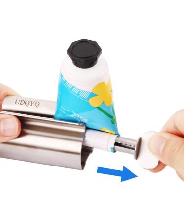 Stainless Steel Toothpaste Squeezer & Seat Holder Stand - Silver - Buy Online on GoSupps.com